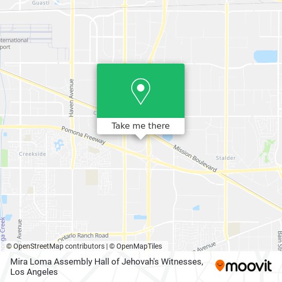 Mira Loma Assembly Hall of Jehovah's Witnesses map