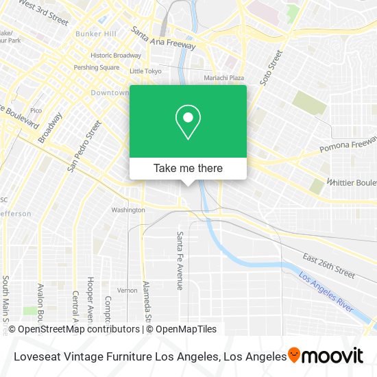 Mapa de Loveseat Vintage Furniture Los Angeles