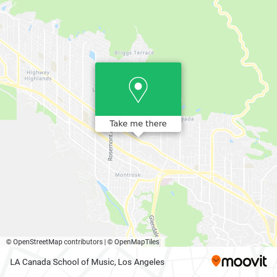 LA Canada School of Music map