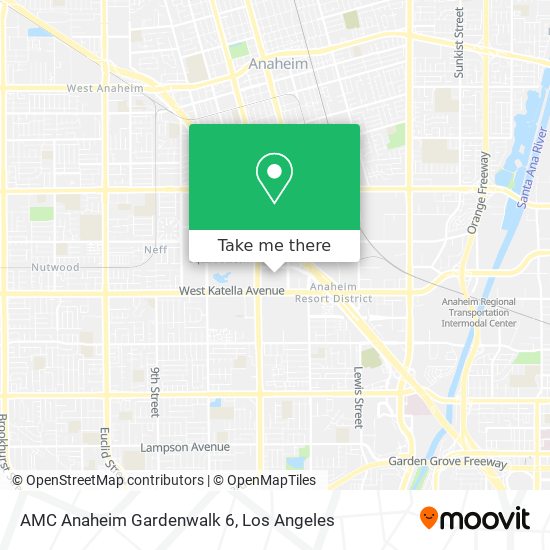 AMC Anaheim Gardenwalk 6 map