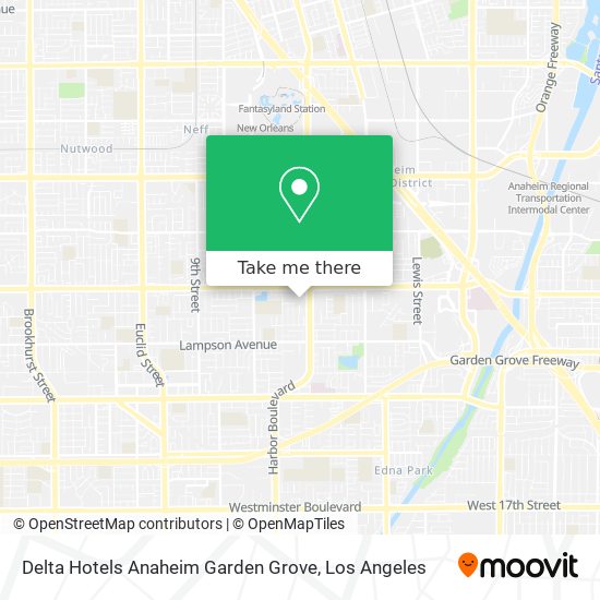 Delta Hotels Anaheim Garden Grove map