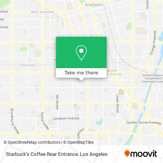 Mapa de Starbuck's Coffee Rear Entrance