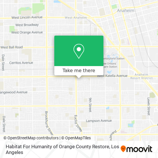 Habitat For Humanity of Orange County Restore map