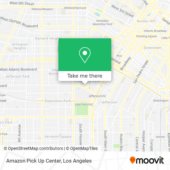 Amazon Pick Up Center map