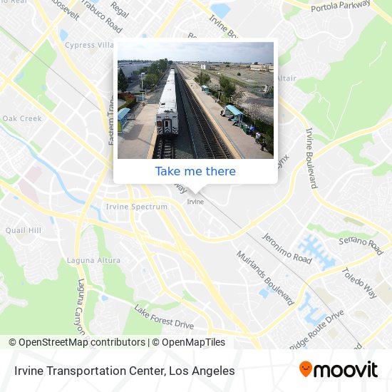 Irvine Transportation Center map