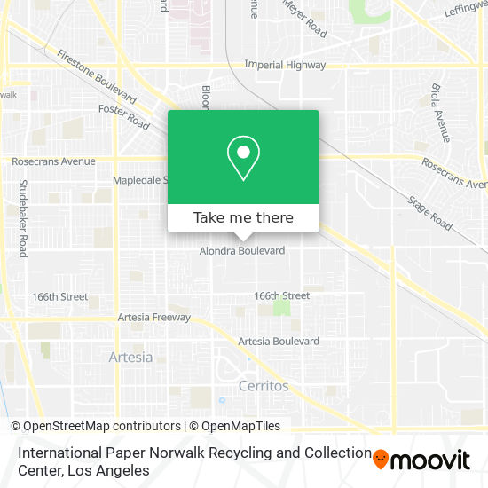 International Paper Norwalk Recycling and Collection Center map