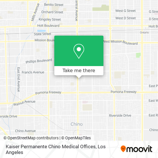 Mapa de Kaiser Permanente Chino Medical Offices