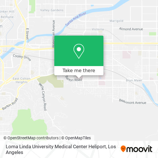 Loma Linda University Medical Center Heliport map