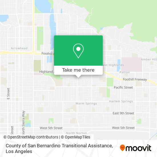 County of San Bernardino Transitional Assistance map