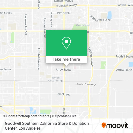 Mapa de Goodwill Southern California Store & Donation Center