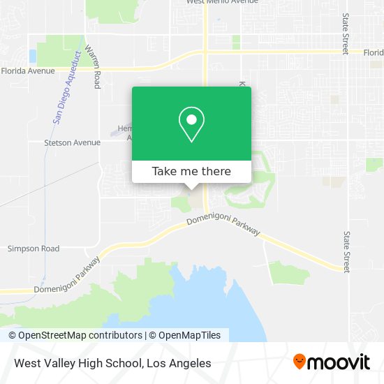 Mapa de West Valley High School