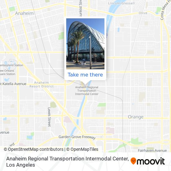Anaheim Regional Transportation Intermodal Center map