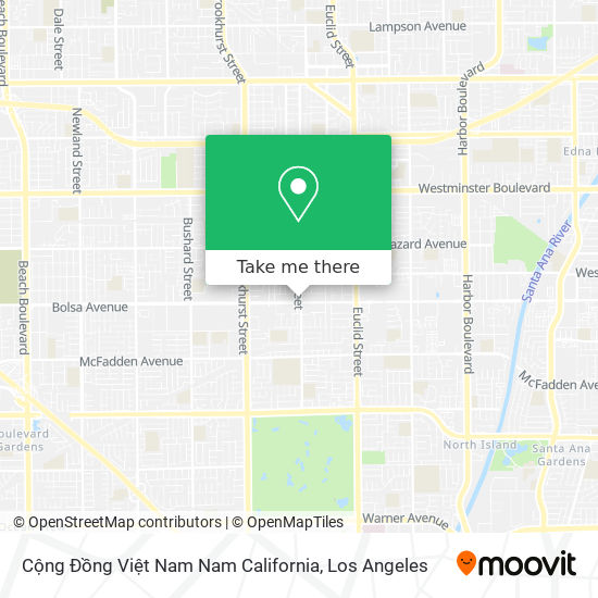 Cộng Đồng Việt Nam Nam California map