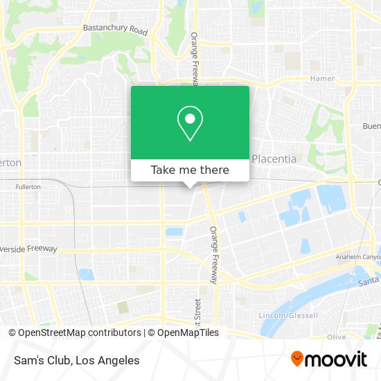How to get to Sam's Club in Fullerton by Bus?