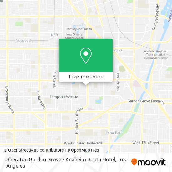 Mapa de Sheraton Garden Grove - Anaheim South Hotel
