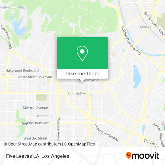 Mapa de Five Leaves LA