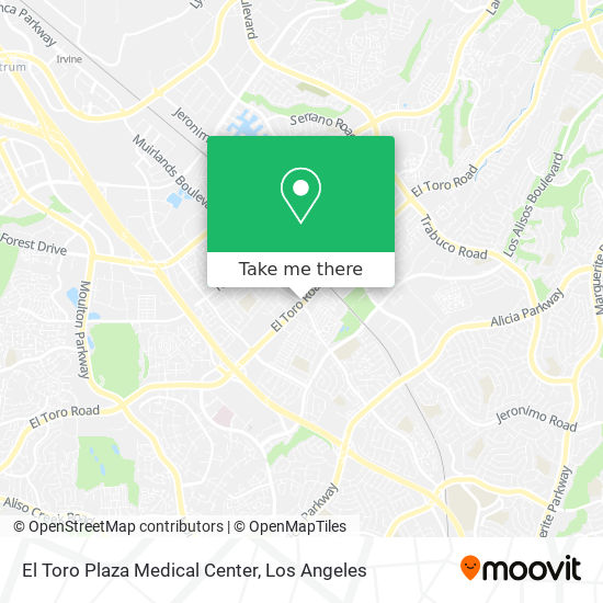 El Toro Plaza Medical Center map