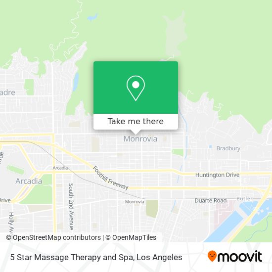 Mapa de 5 Star Massage Therapy and Spa
