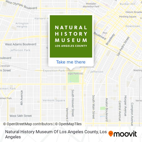 Mapa de Natural History Museum Of Los Angeles County