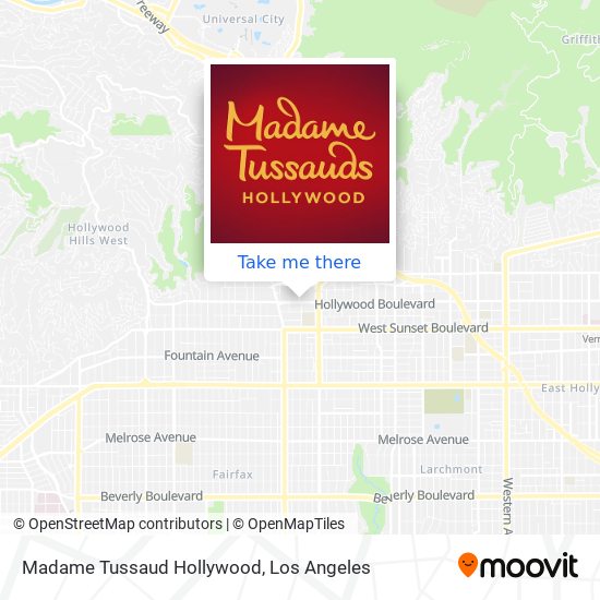 Madame Tussaud Hollywood map
