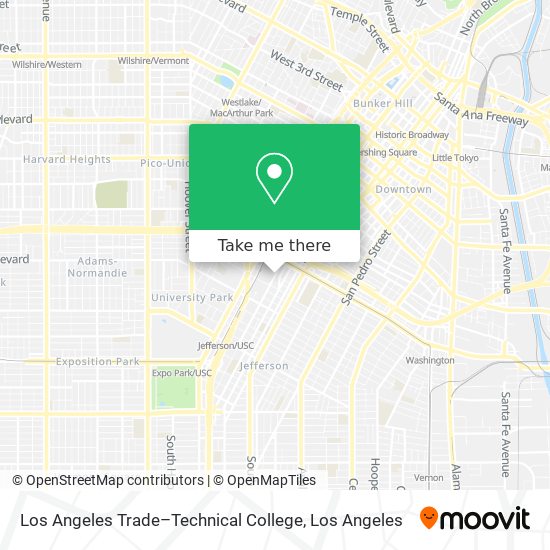 Los Angeles Trade–Technical College map