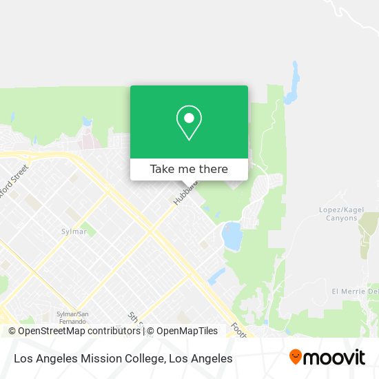 Mapa de Los Angeles Mission College
