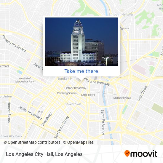Los Angeles City Hall map