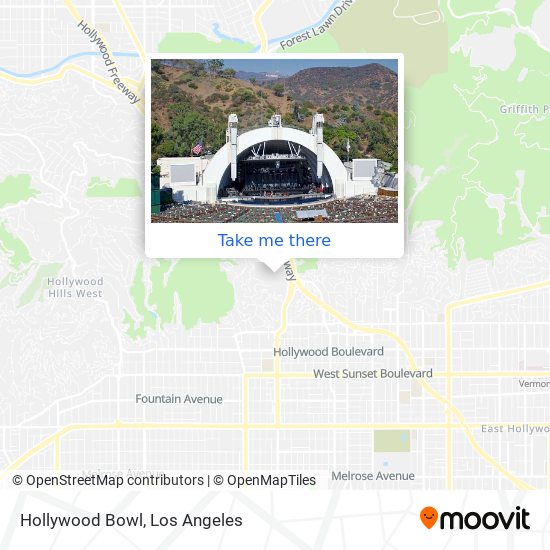 Hollywood Bowl map