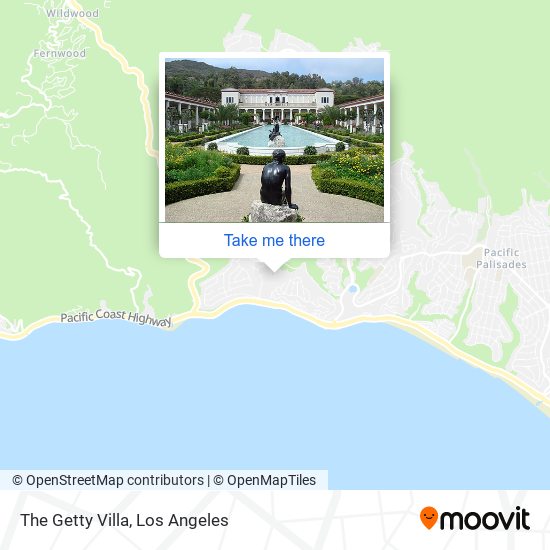 The Getty Villa map