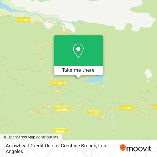 Mapa de Arrowhead Credit Union - Crestline Branch