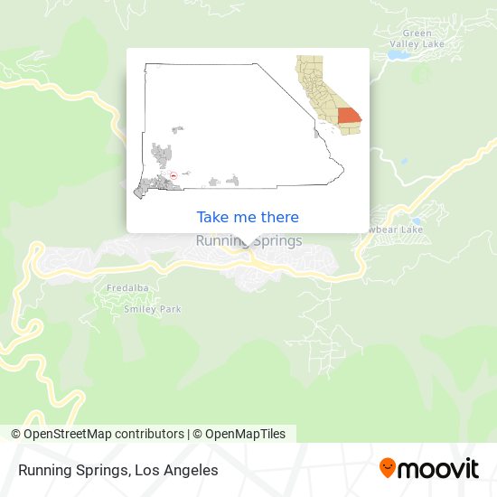 Mapa de Running Springs