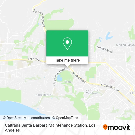 Caltrans Santa Barbara Maintenance Station map