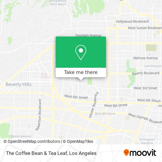 Mapa de The Coffee Bean & Tea Leaf