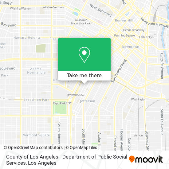 County of Los Angeles - Department of Public Social Services map