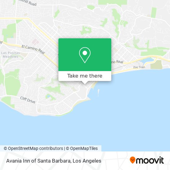 Avania Inn of Santa Barbara map