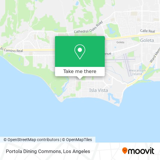 Portola Dining Commons map
