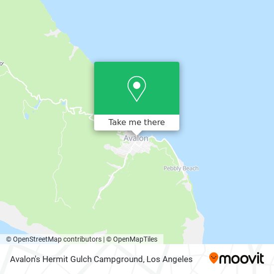 Mapa de Avalon's Hermit Gulch Campground