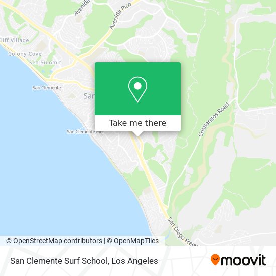 Mapa de San Clemente Surf School