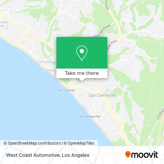 West Coast Automotive map