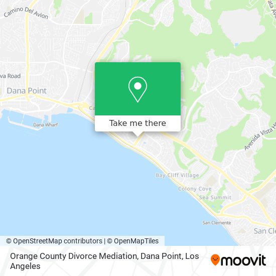 Orange County Divorce Mediation, Dana Point map