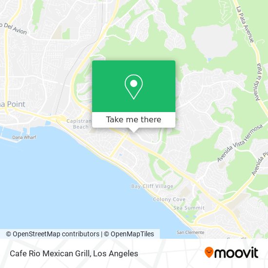 Mapa de Cafe Rio Mexican Grill