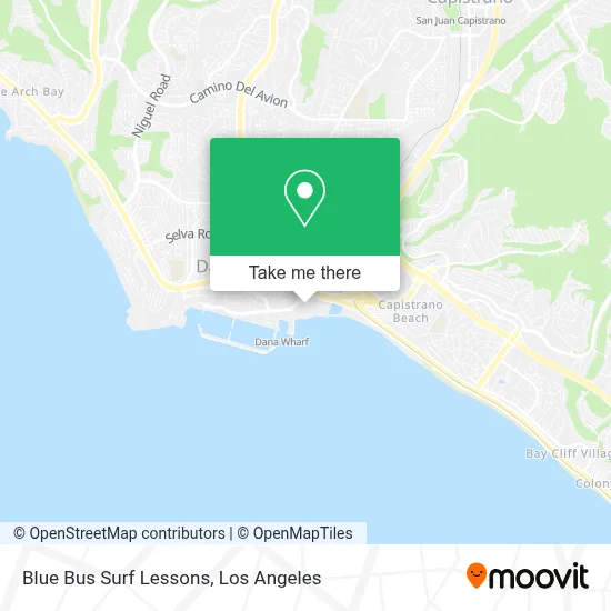 Blue Bus Surf Lessons map