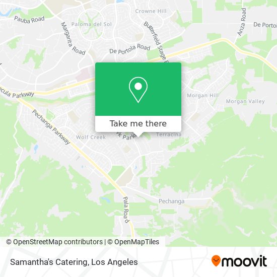 Samantha's Catering map