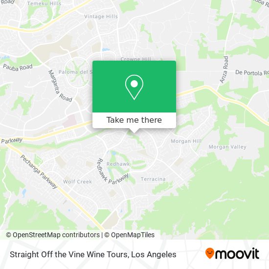 Mapa de Straight Off the Vine Wine Tours