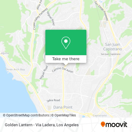 Golden Lantern - Via Ladera map