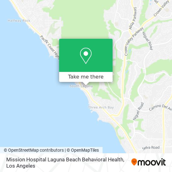 Mission Hospital Laguna Beach Behavioral Health map