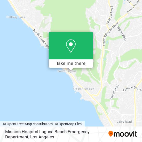 Mapa de Mission Hospital Laguna Beach Emergency Department
