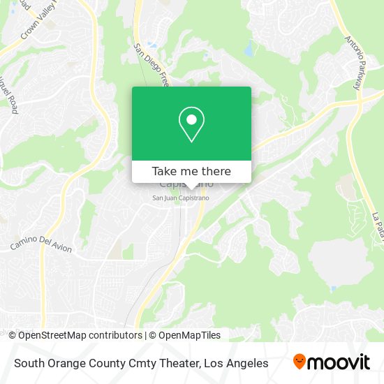 Mapa de South Orange County Cmty Theater