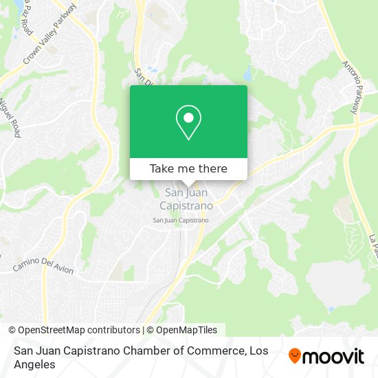 San Juan Capistrano Chamber of Commerce map