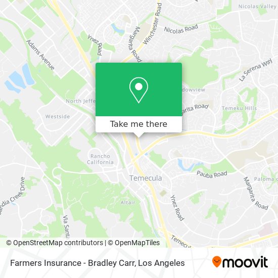 Farmers Insurance - Bradley Carr map
